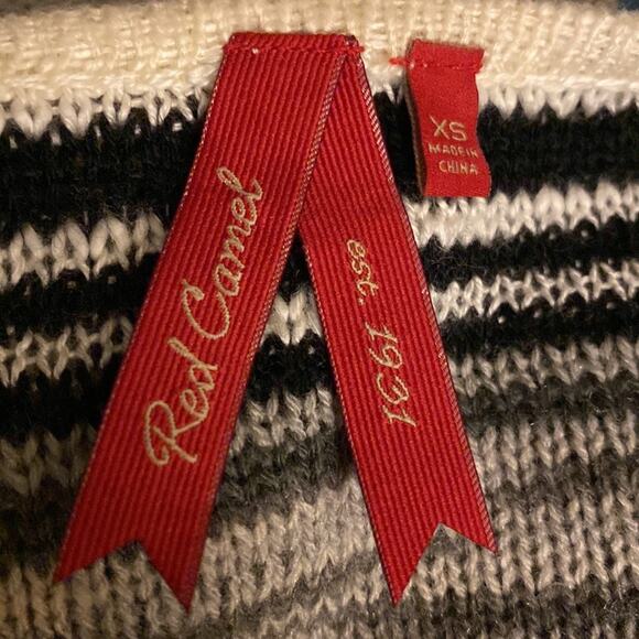 New ~  RED CAMEL ~ Asymmetric Striped Cardigan ~ Earth tones ~Oversized XS - Picture 4 of 6